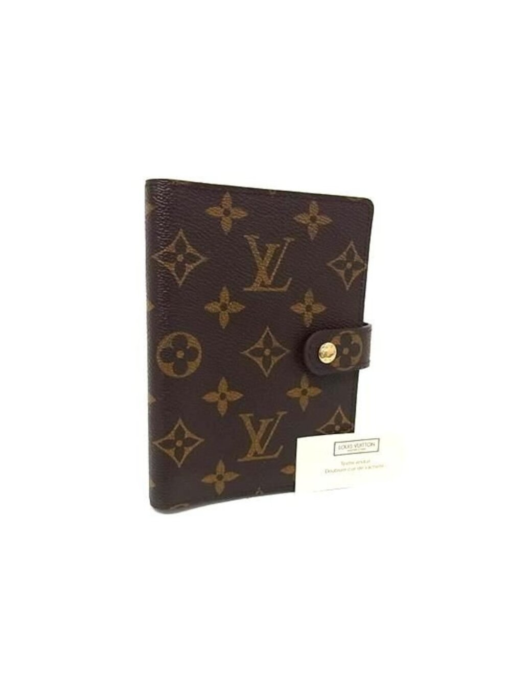 Louis Vuitton Monogram Agenda PM 6 Hole Notebook Cover Schedule Book Brown